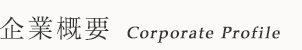 企業概要　Corporate Profile
